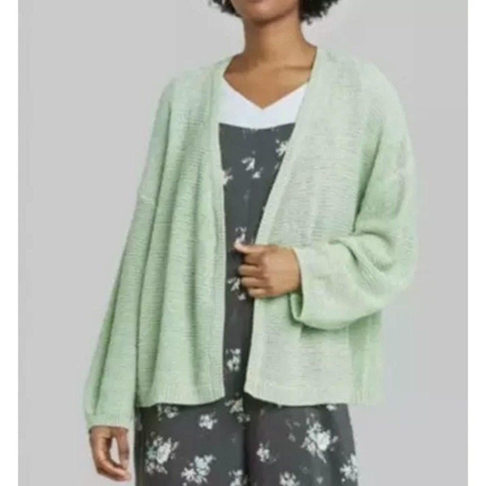 Wild Fable Green Cardigan Large